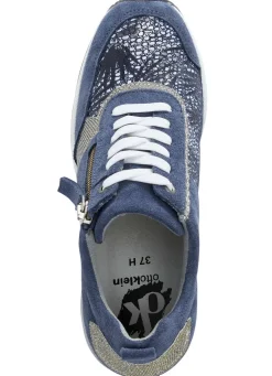 ELENA EDEN Schnürschuh mit glänzend bedrucktem Elastikmaterial