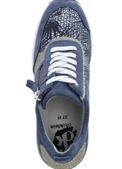 ELENA EDEN Schnürschuh mit glänzend bedrucktem Elastikmaterial