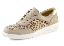 ELENA EDEN Schnürschuh mit cognacfarbenem Leo-Print