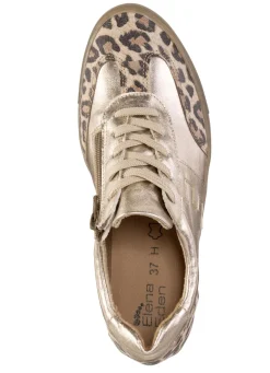 ELENA EDEN Schnür-Sneaker aus genarbtem Nappaleder