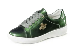 ELENA EDEN Sneaker aus Lackleder mit edlem Metallschmuck
