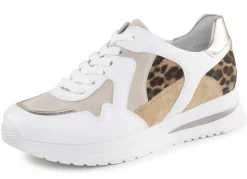 ELENA EDEN Sneaker mit Leo-Print und Metallic-Besätzen