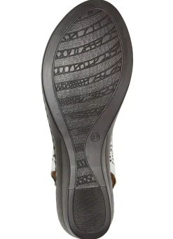 ELENA EDEN, sommerliche Damen-Sandaletten, Weite G, aus Leder