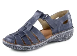 ELENA EDEN, sommerliche Damen-Slipper, Weite G, mit Klettspange