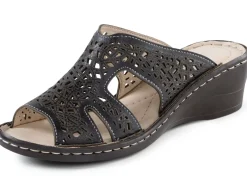 ELENA EDEN, sommerliche Damen-Pantoletten, aus Leder