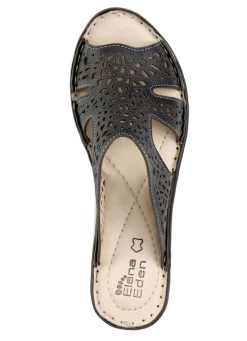 ELENA EDEN, sommerliche Damen-Pantoletten, aus Leder