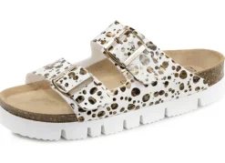 ELENA EDEN, trendige Damen-Pantoletten, Weite H, mit Klettspangen