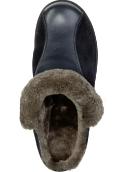 ELENA EDEN, warme Damen-Hausschuhe, Weite H, mit Lammfell