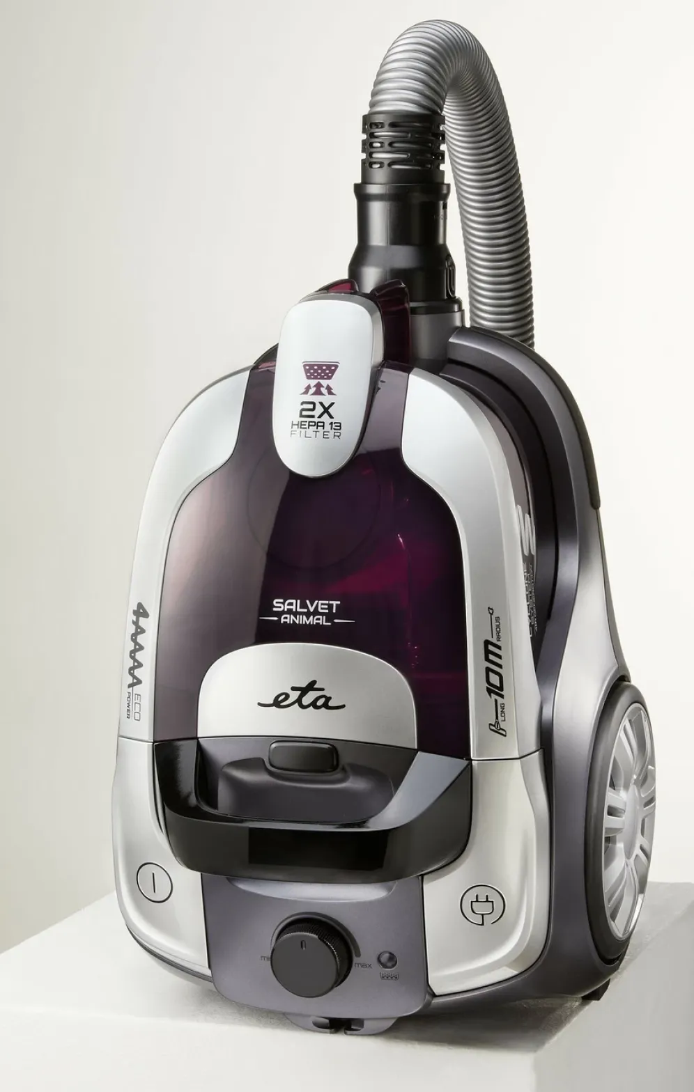eta Bodenstaubsauger mit elektronischer Saugkraftregulierung