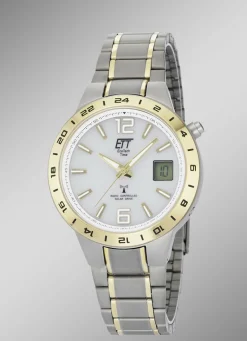 ETT-Funk-Solar-Herrenuhr mit Titanbandgehäuse