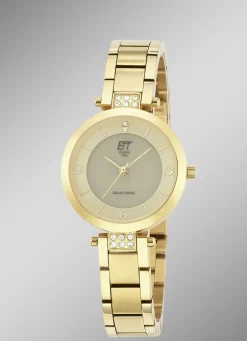 ETT-Solar-Damenuhr mit Edelstahlbandgehäuse