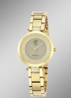 ETT-Solar-Damenuhr mit Edelstahlbandgehäuse