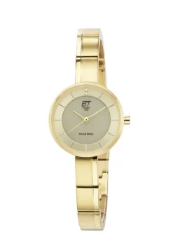ETT-Solar-Damenuhr mit Edelstahlbandgehäuse
