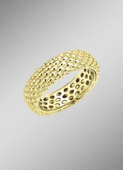 Exquisite Gold-Eleganz: Damenring mit Ziselierung