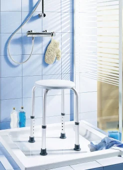 8-fach höhenverstellbarer Duschhocker