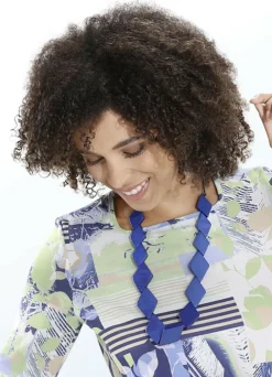 Fantastische Halskette mit Schmuckelementen aus Holz