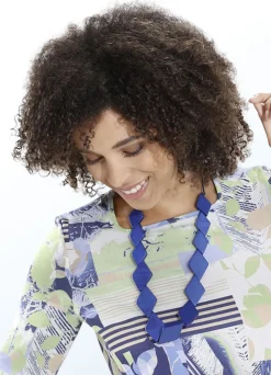 Fantastische Halskette mit Schmuckelementen aus Holz