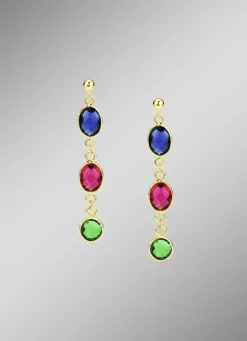 Farbenfrohe Eleganz: Ohrstecker mit Quarzen in verschiedenen Farben