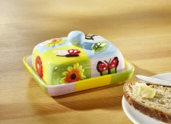 Farbenfrohe Geschirr-Serie aus Steingut