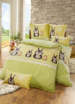 Fein-Renforcé Bettwäsche-Garnitur aus 100% Baumwolle