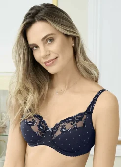 Felina Bügel-BH mit kontrastfarbener Stickerei