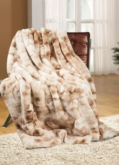 Felldecke aus naturgetreuem Webpelz