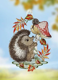 Fensterbild aus Plauener Spitze