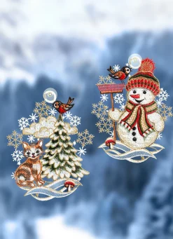 Fensterbild, 2er-Set mit Saughaken