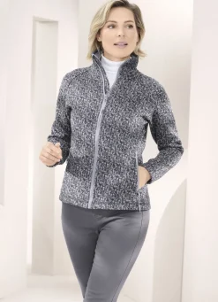 Fleecejacke in Strickoptik