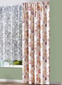 Floral gestaltete Übergardine