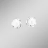 Florale Eleganz – Ohrstecker aus Silber mit Süßwasser-Zuchtperle