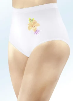 Fünferpack Slips mit Blumenmotiv