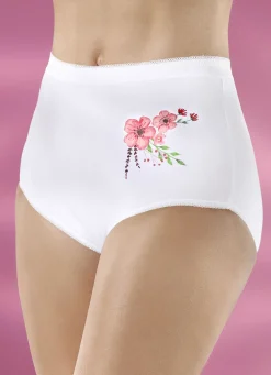 Fünferpack Slips mit Druckmotiv