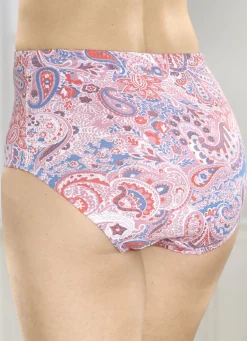 Fünferpack Slips mit farbharmonischem Druckdessin