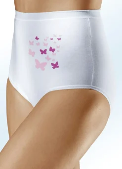 Fünferpack Slips mit Schmetterlingsdruck