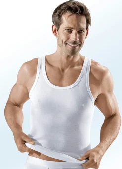 Fünferpack Sportjacken aus Feinripp, weiß