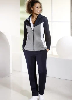 Freizeitanzug mit Metallic-Paspelierung