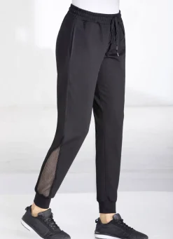Freizeithose mit Netzeinsatz in 4 Farben