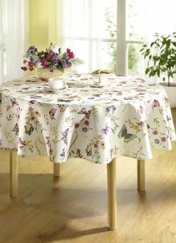 Frühlingshaft bedruckte Tisch- und Raumdekoration