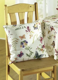 Frühlingshaft bedruckte Tisch- und Raumdekoration