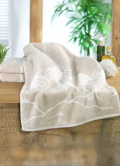 Frottier-Serie mit eingewebtem Bergpanorama