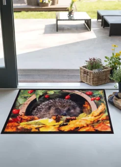 Fußmatte mit Igel-Motiv