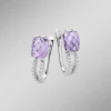 Funkelnde Eleganz: Ohrstecker mit echt Amethyst-