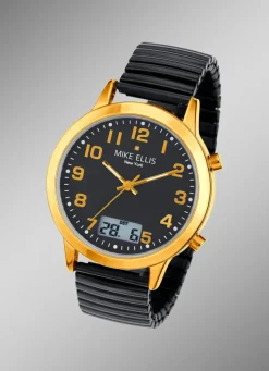 Funk-Herrenuhr mit Diamant von Mike Ellis New York