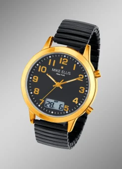 Funk-Herrenuhr mit Diamant von Mike Ellis New York