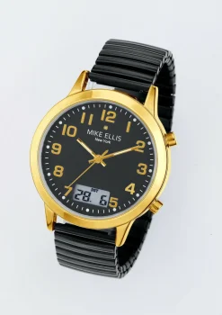 Funk-Herrenuhr mit Diamant von Mike Ellis New York