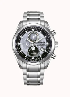 Funk-Solar-Herrenuhr mit Super-Titanium-Bandgehäuse