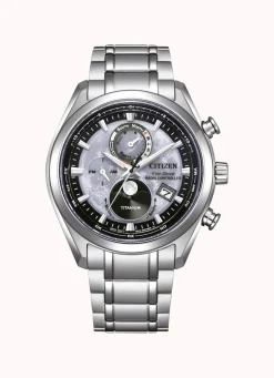 Funk-Solar-Herrenuhr mit Super-Titanium-Bandgehäuse