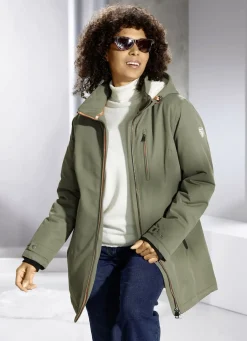 Funktionsjacke mit fester Kapuze