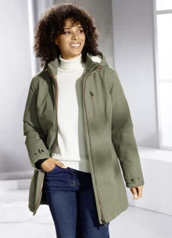 Funktionsjacke mit fester Kapuze